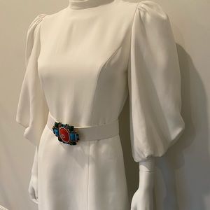 Andrew Gn optical white mini dress sz 38 or 4